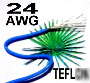 24 awg teflon wire silver plated blue 350 feet type e