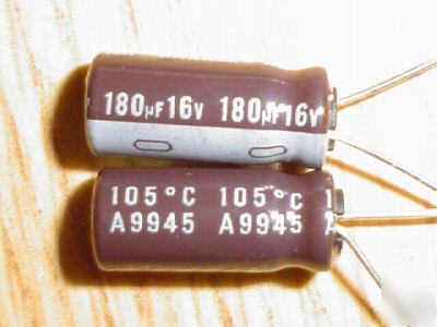 200PC 16V 180UF nichicon radial capacitors low esr 105C