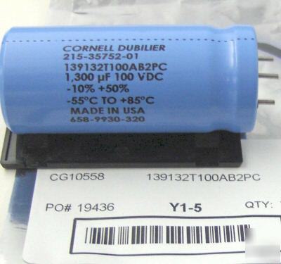 Cd 1300UF 100VDC electrolytic capacitor - 100 pieces