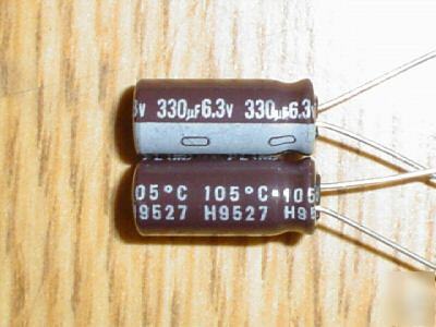 200P 6.3V 330UF nichicon radial capacitors low esr 105C