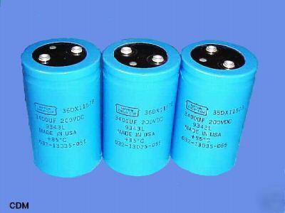Capacitor, nippon 36DX11578, 3400UF, 200V, electrolytic