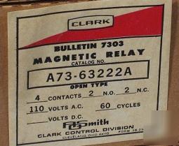 Clark magnetic relay A73-63222A bulletin 7303 