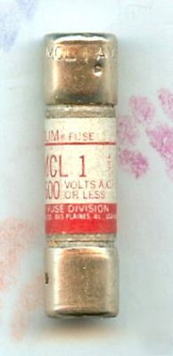 Economy mcl 1 fast acting fuse 1 amp 600 volt fuse