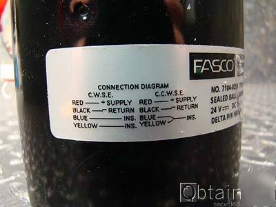 Fasco 7104-0254 dc motor 24VDC 5.4A