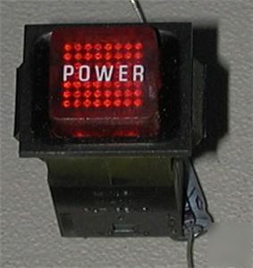 New 110 volt power switch with red light 10.1 amp