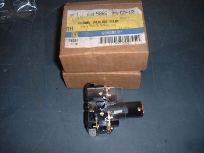 New lot square d 9065 co-1R thermal overload relay