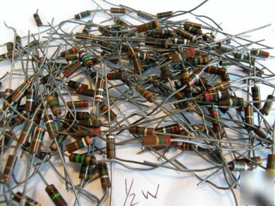 Resistors 1/2 watt vintage assortment of 150+ 