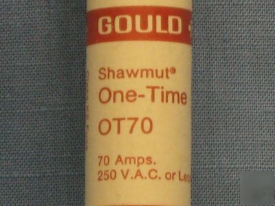 Gould shawmut 70 a fuse 250 v OT70