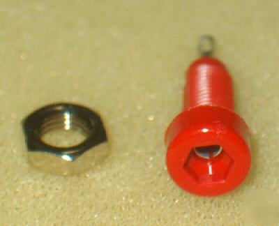 4 pcs e f johnson pin jack solder #1050802007 red 