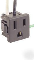 Leviton 15A/125V receptacle white snap-in 1374 