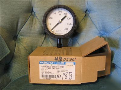 New ashcroft gauge 400 psig, 4 1/2