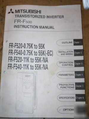 New mitsubishi inverter w/ manuals #fr-F540-15K-na