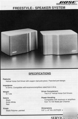 Bose service manual freestyle speaker system