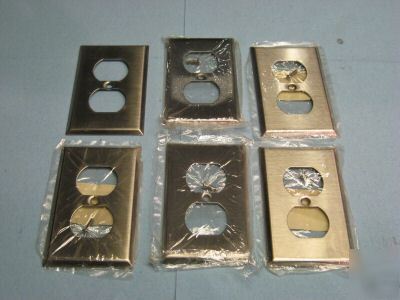 Lot of 6 stainless steel electrical box outlet covers