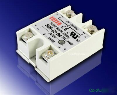 New 60A ssr sold state relay 3-32V dc 24-380V ac