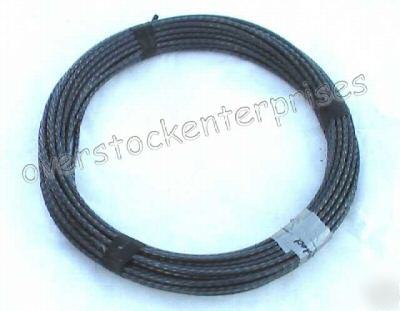 New 80' of awg #6 black stranded copper wire - brand 