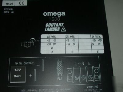 New omega 1500 countant lambda power supply
