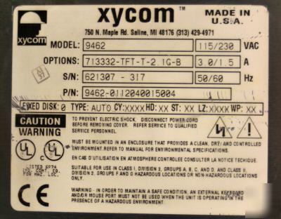 Xycom 9462 industrial operator interface xlnt