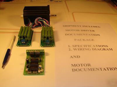 Stepper motor 425 oz-in & unipolar driver combination