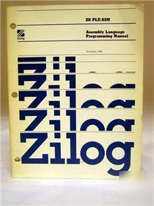Zilog Z8 plz/asm assembly language programming manual