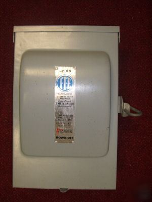 New gould i-t-e safety switch disconnect 100 amp 240V