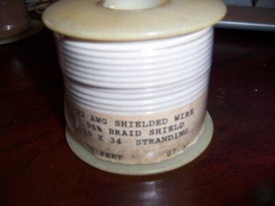 100 ft 22 awg hook up wire stranded 96% braid shield