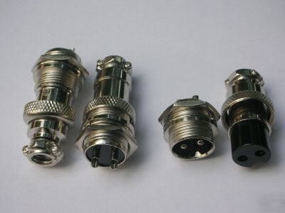 3, 2 pin male & female panel chassis connector kit,97