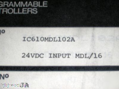Ge fanuc IC610MDL102A 24VDC input module 16 circuit 