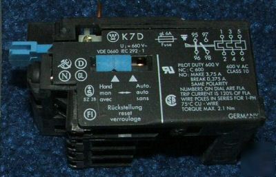 Westinghouse iec overload relay 2.0-3.2 amps K7D3.2