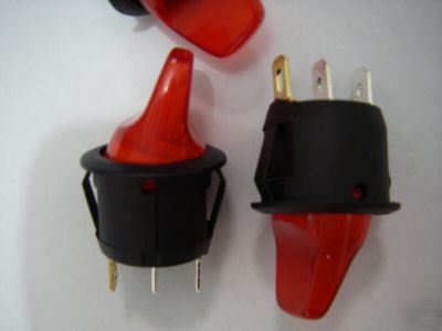 100*, 250V round snap-in off/on red lighted switch,R101