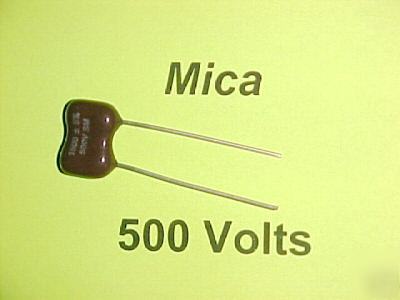 3000PF @ 500 volt dipped silver mica capacitors qty=6