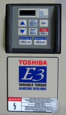 Toshiba E3 27 kva variable speed drive 25HP exc. cond