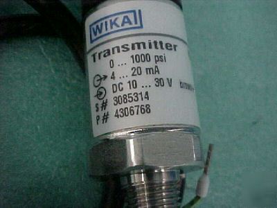 Wika transmitter c-02012 0-1000 psi