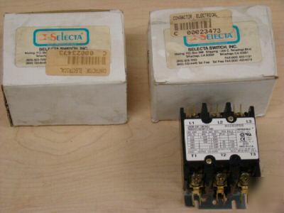 New (2) selecta switch ACC230UMM20, magnetic contactor =