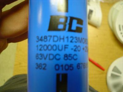 New 2PCS bc 63V 12000UF 3 lead snap in capacitors 
