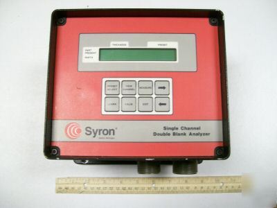 New syron single channel double blank analyzer material