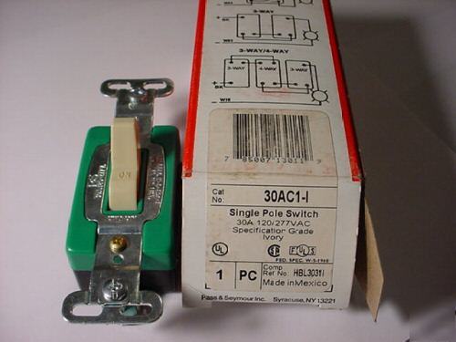 Pass&seymour legrand single pole switch, 30AC1-i, LOT10