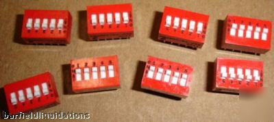 Quantity 8 slide dip switches see pictures