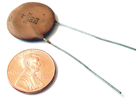 High voltage ceramic disc capacitor ~ .03UF 1,000V (5)