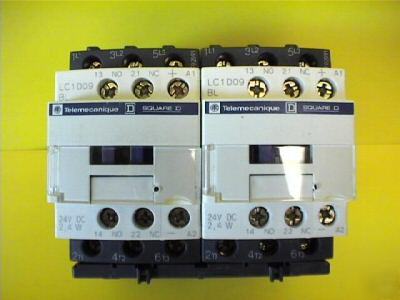 Dual telemecanique 3 pole contactors #LC1D09BL 