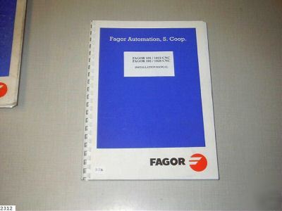 Fagor cnc - 101 / 101S - 102 / 102S installation manual