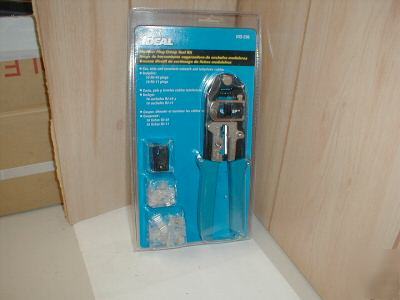 New ideal 33-296 modular plug crimp tool kit RJ11 RJ45 