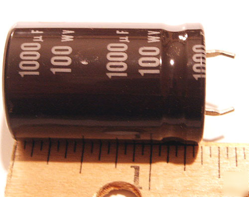 Radial electrolytic snap-in capacitors ~ 1000UF 100V (4