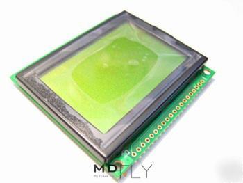 12864 128X64 yellow green graphic lcd display backlight