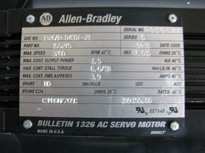Allen bradley servo motor 1326AB-B430E-21
