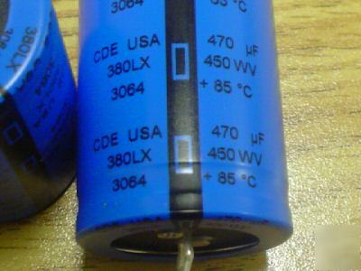 New 5 cde 450V 470UF mini snap in capacitors 