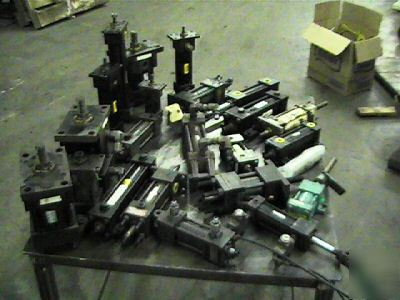  large lot parker, hydra, cylinders air & hydraulic 