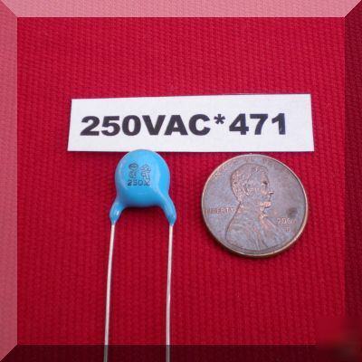250V ac / 8KV dc / 470PF safety ceramic capacitor 