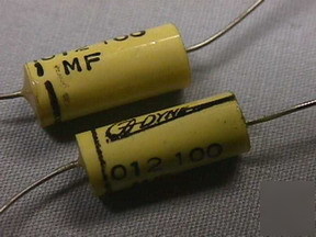 40 vintage f-dyne .012UF 100VDC polyester capacitors