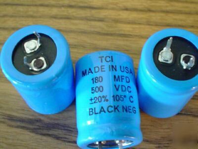 New 25 tci 500V 180UF high temp snap in 105C capacitors 